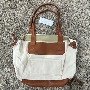 Canvas and leather Geaf Lantz tote bag